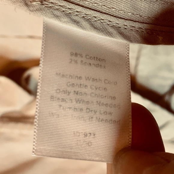 Talbots Ruffle Trim Blazer Short Waisted Tan Size 10 Petite - Picture 10 of 11